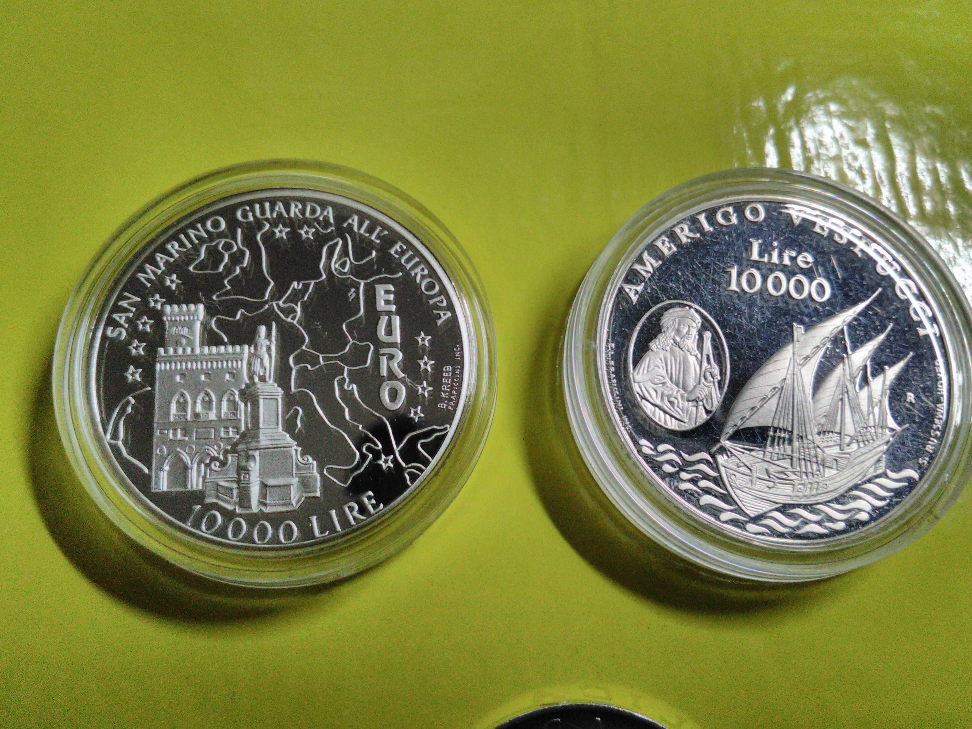 Коллекционные монеты Сан-Марино и Италии. Серебро.