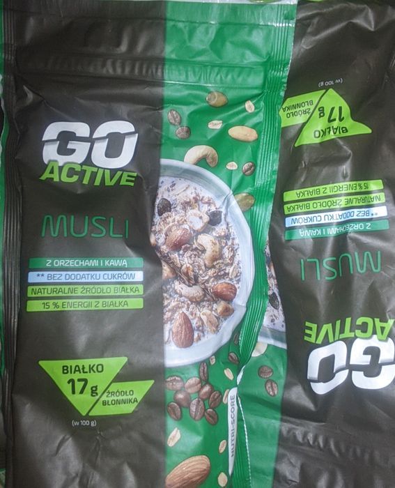Musli z orzechami i kawą go active 4 opakowania