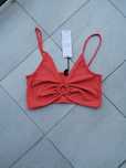 Bluzka Top prazek crop top S