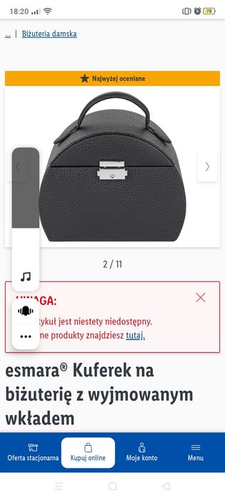 Kuferek na biżuterię esmara