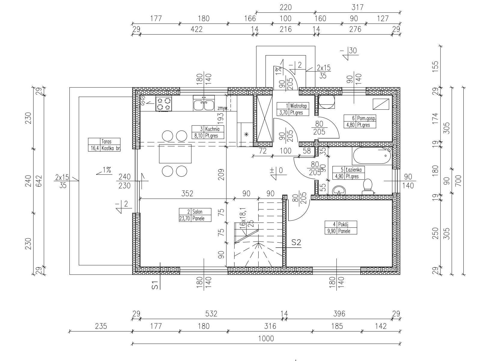 Projekt domu szkieletowego 88m2 - na zgłoszenie