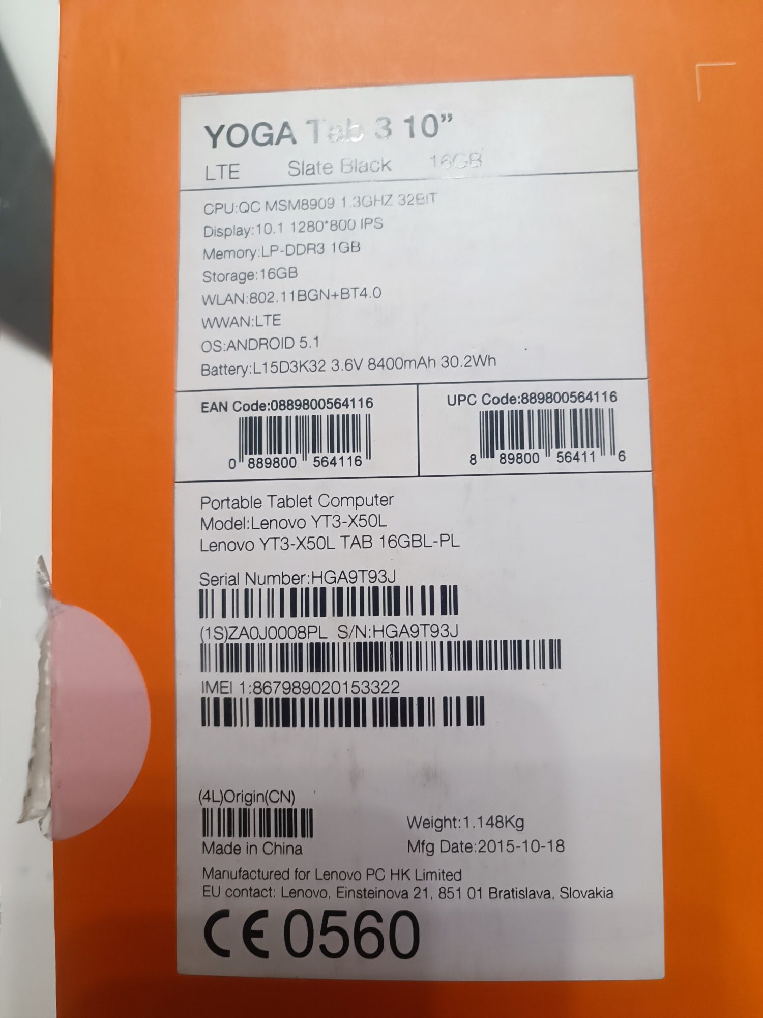 YOGA Tab 3  10''