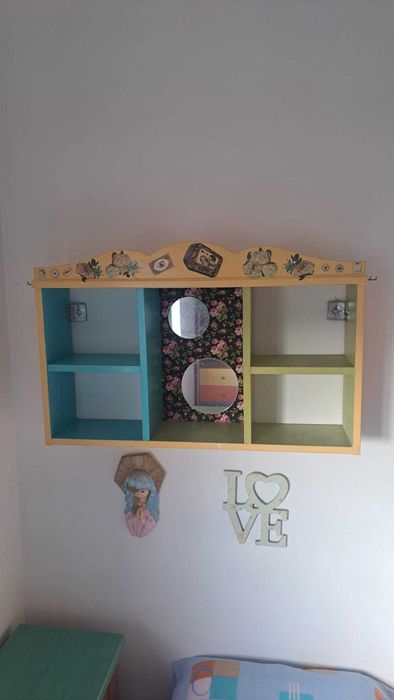 Estante decor Vintage com espelho