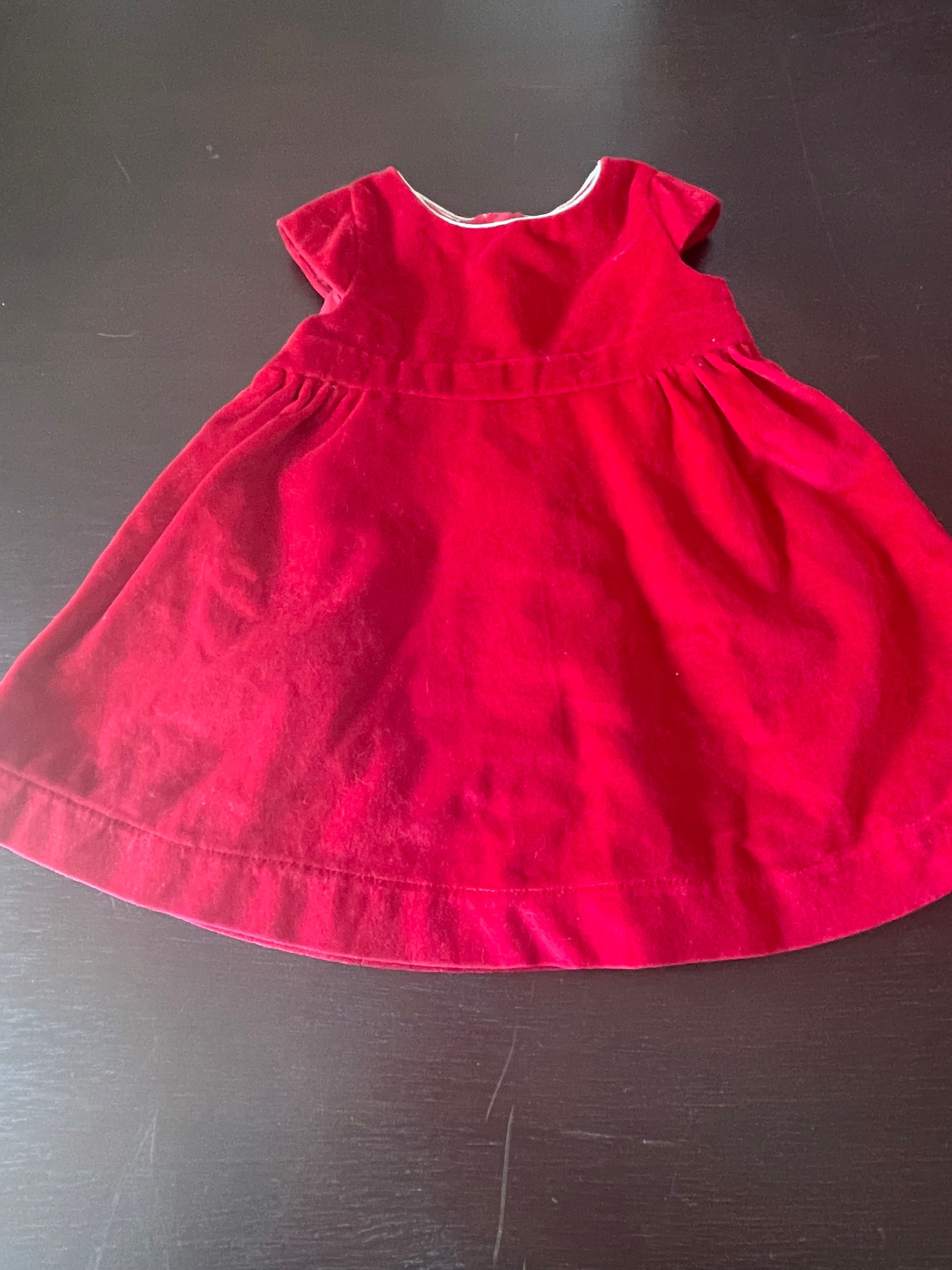 Vestido de cerimónia de veludo vermelho