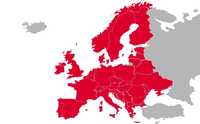 Карти Європи 2016-2017 років, до магнітол RT3, Citroën, Peugeot, FIAT