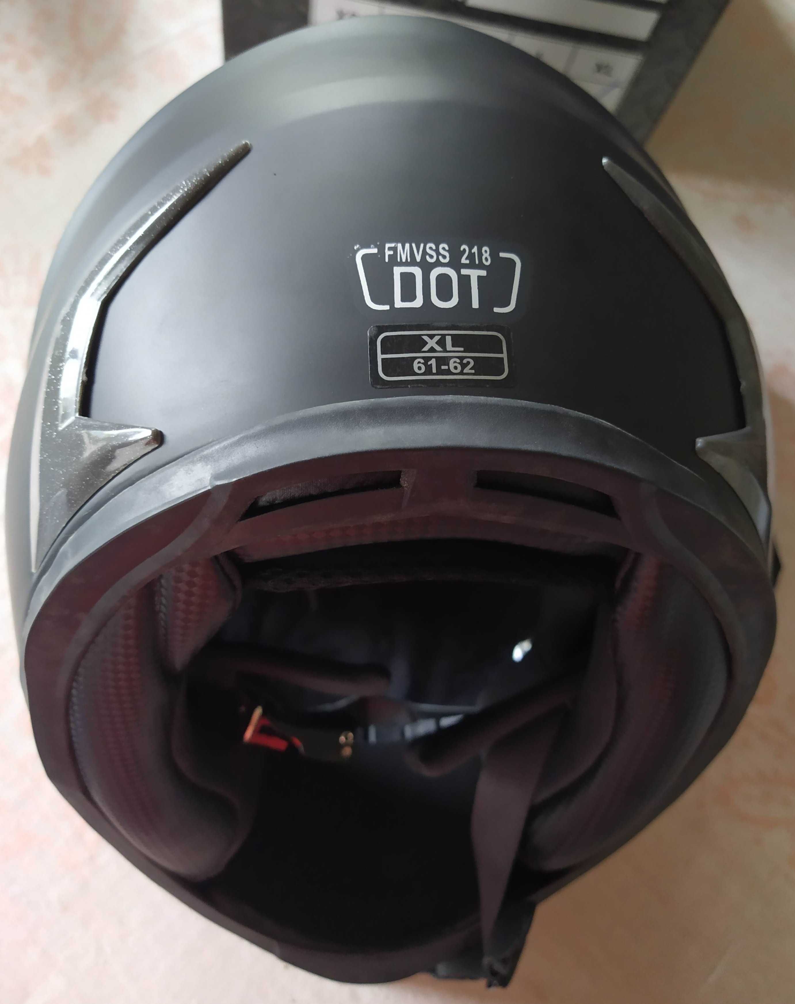 Шолом мото сертифікований DOT FMVSS 218 FXW Helmet HF-122 57-59 розмір