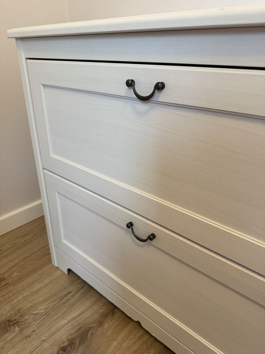Komoda Ikea Aspelund biała szuflady