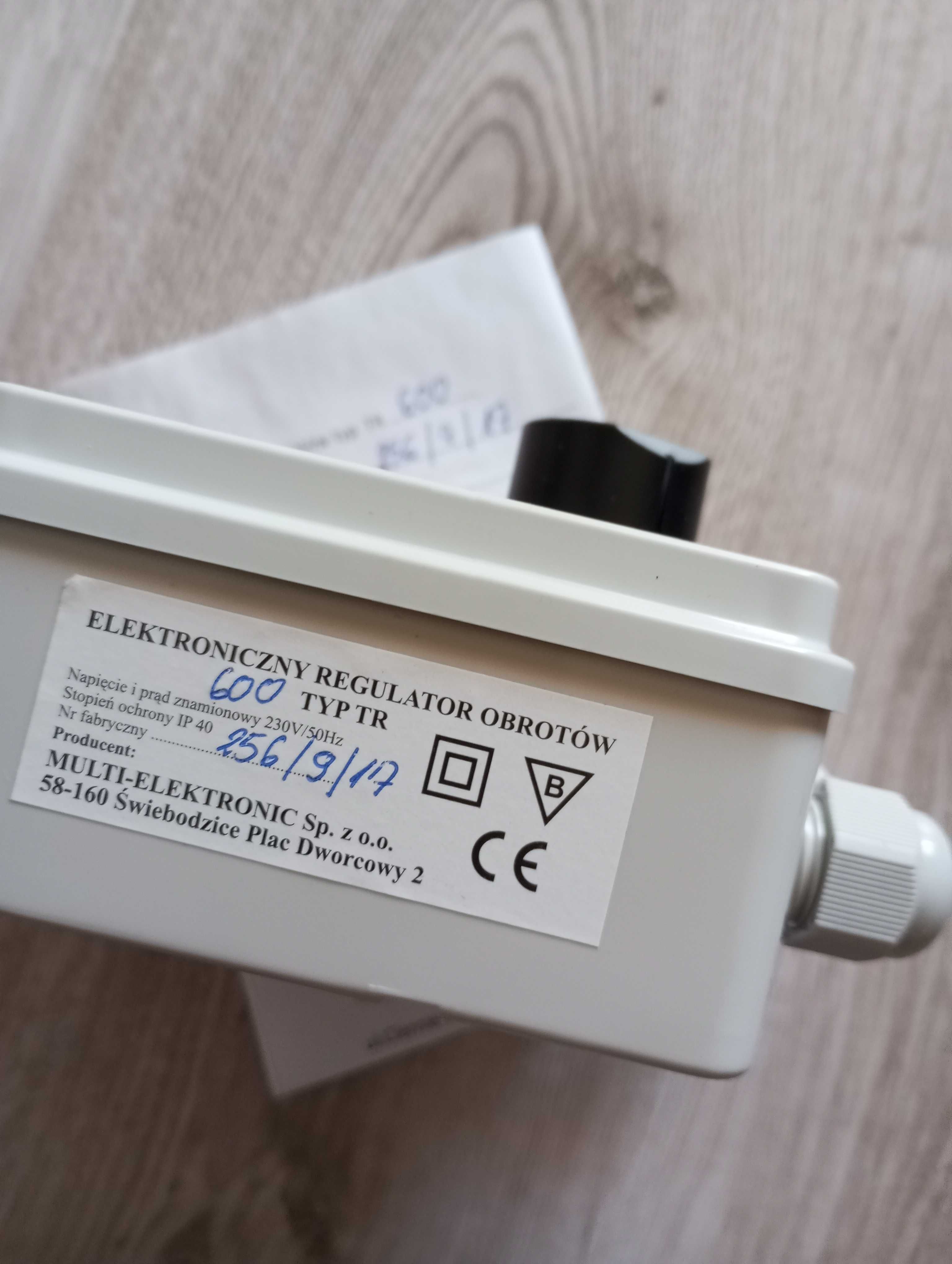 Regulator obrotów TR600 1fazowy 230V wentylatory itp