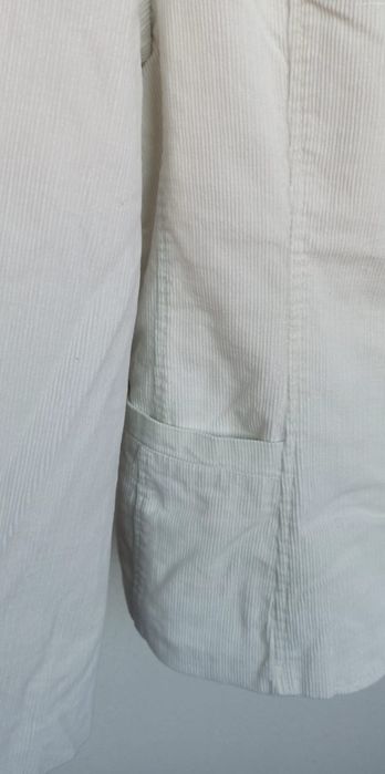 Casacos tipo blazer, em bombazine - tamanho XL (branco/cru)