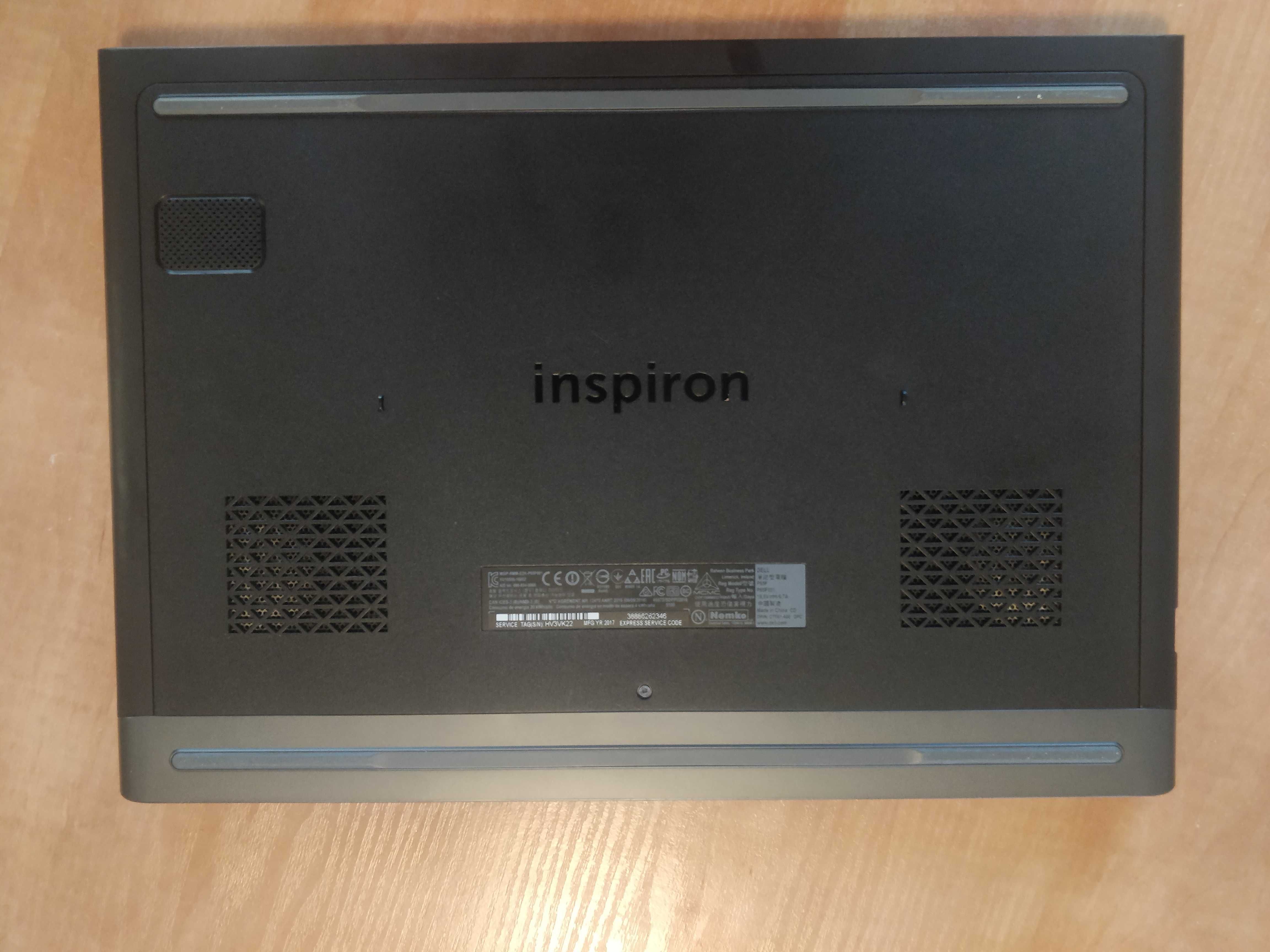 Dell Inspiron 7567 15,6 Intel Core i7 16GB GTX1050Ti ssd 120 + 1tb hdd
