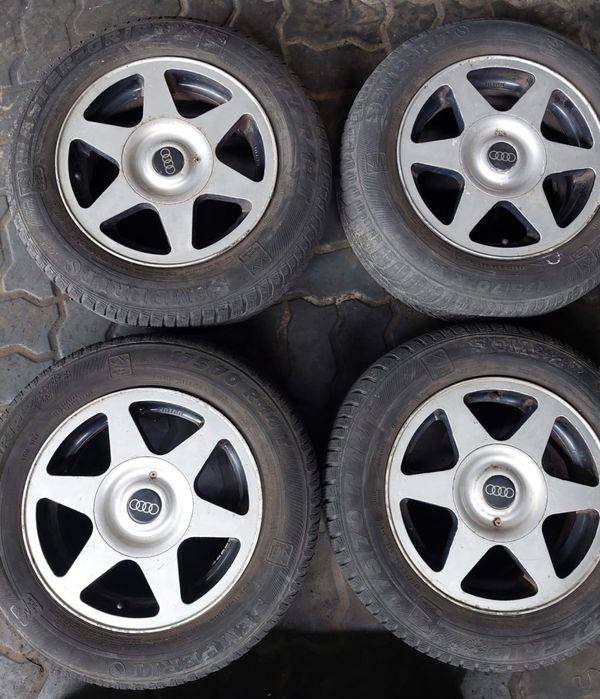 JANTES AUDI R14 COM PNEUS 175/70 FURAÇÃO 4X108