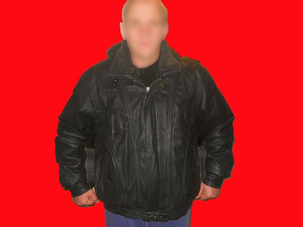 Куртка мужская косуха натуральная  кожа капюшон 
54  - 56 р  XXXXL