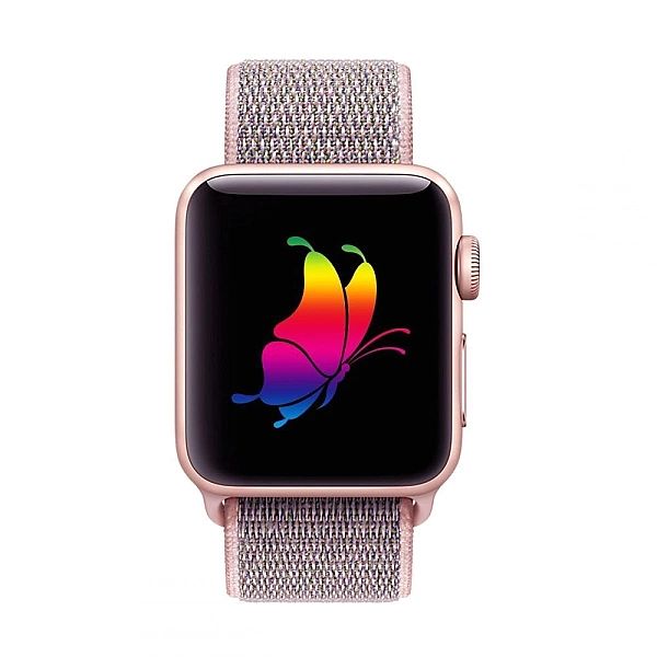 Pasek Nylon do Apple Watch 2 / 3 / 4 / 5 / 6 / SE (38/40mm) Pink Sand