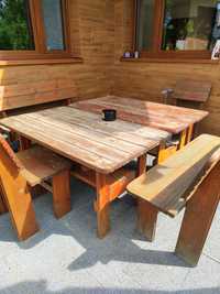 Meble ogrodowe 2 stoły  ławki