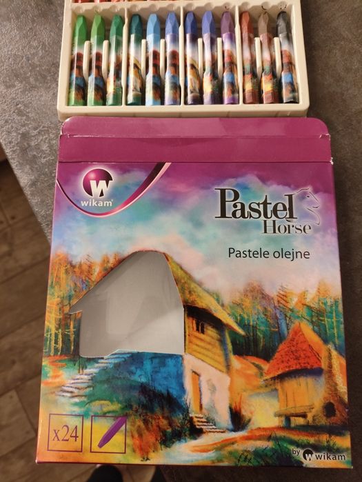 Pastele olejne Wikam + kredki świecowe+gratisy