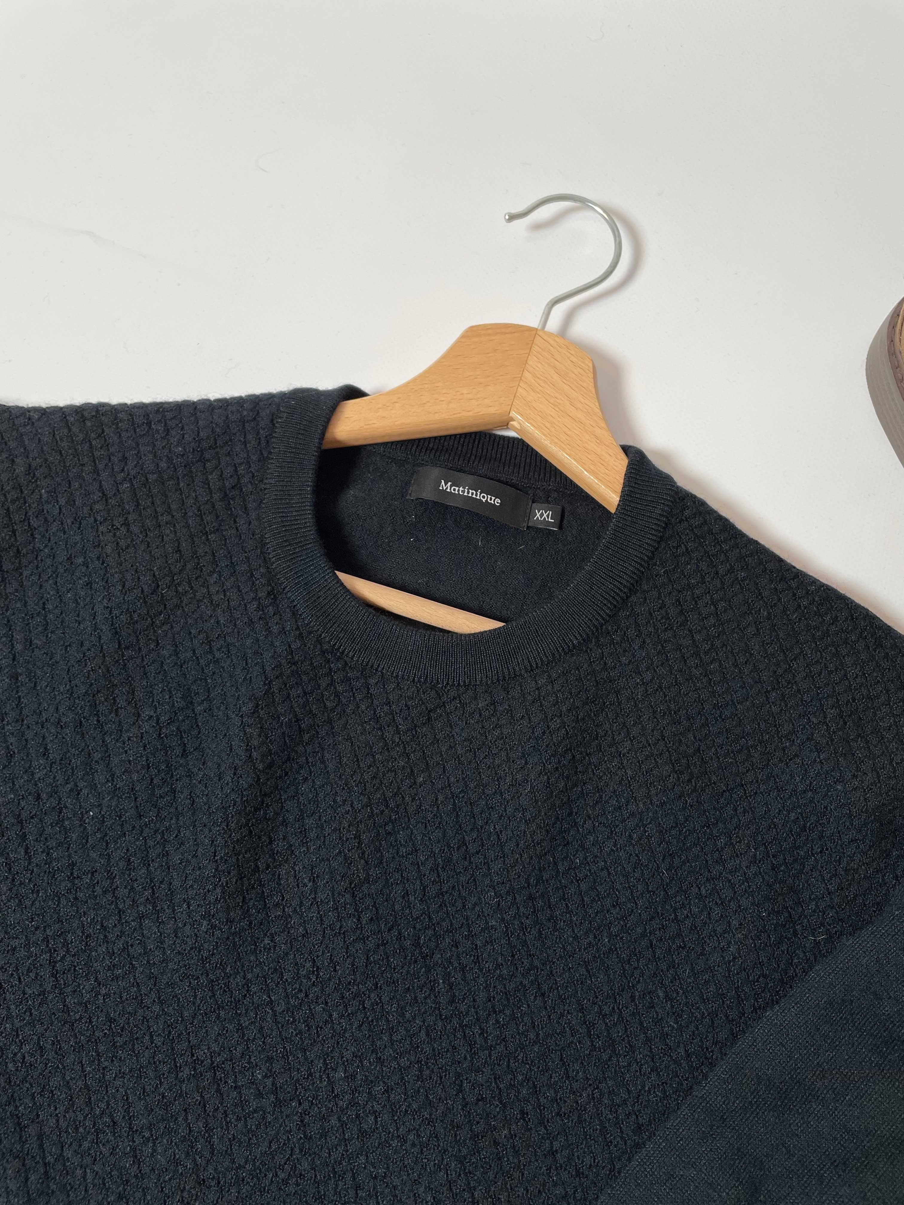 Męski czarny wełniany sweter Matinique XXL(44)