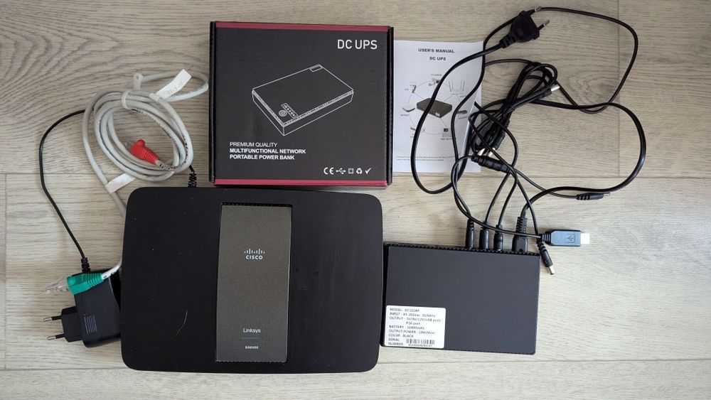 Продам Wi-Fi комплект: Linksys E6400 + міні UPS (автономний до 5 годин