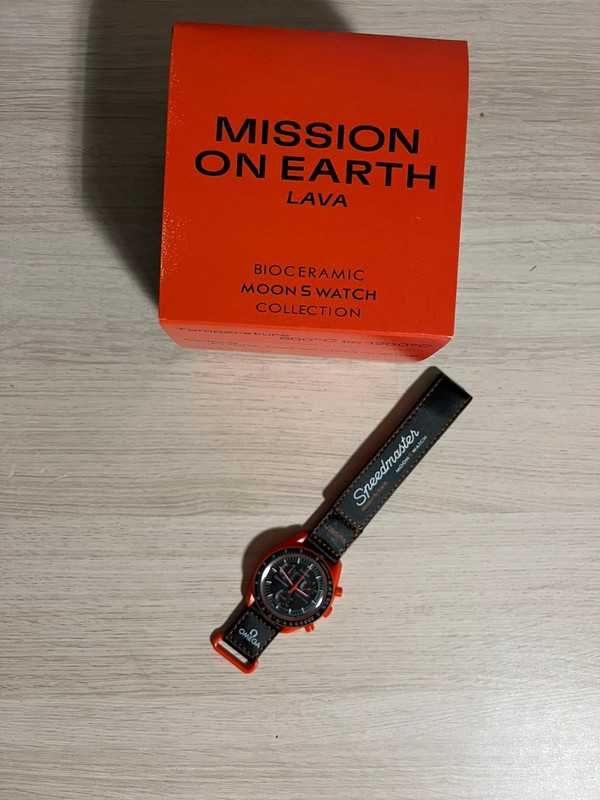 Swatch x Omega LAVA Bioceramic - Fiery Red Volcanic Dial
