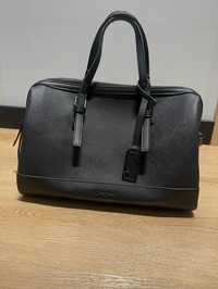 Calvin Klein czarna torba kuferek do ręki plus długi pasek
