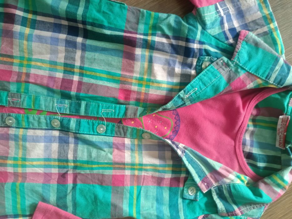 Bluzka bawełniana z koszula 116 dla dziewczynki t-shirt