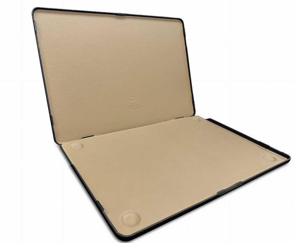 iCarer Skórzane Etui Obudowa do Macbook Air 13.6 M4 M3 M2 czarne