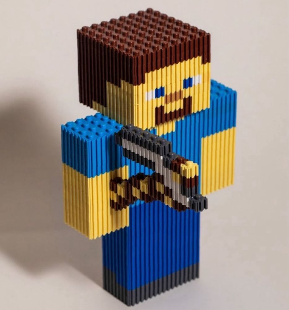 Minecraft конструктор pixel Alex i Steve Vita toys 3D