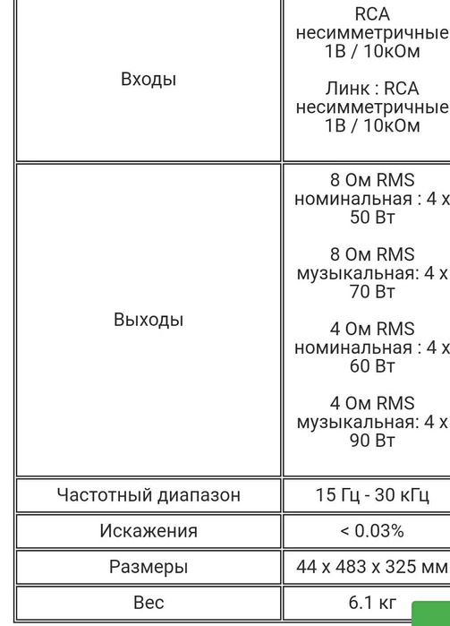 підсилювач  чотирьох канальний Apart 4060