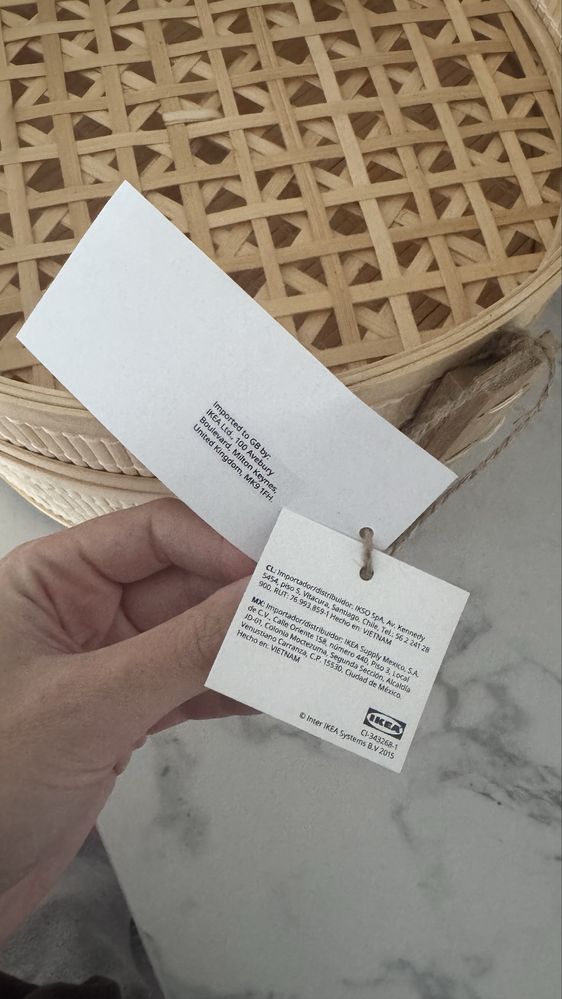 Ikea KANELMOTT Kosz na owoce/warzywa, zestaw 2 szt, bambus