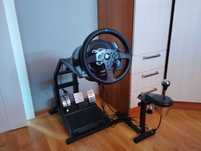 Kierownica Thrustmaster 300rs + skrzynia biegow th8a + stojak