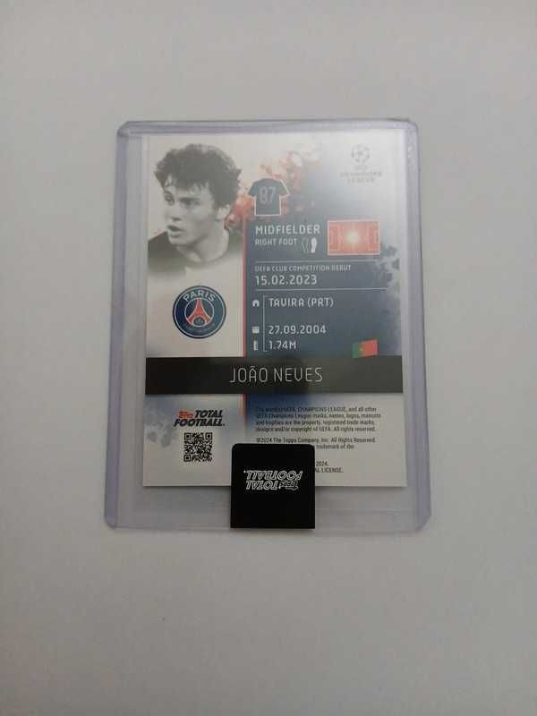 João Neves PSG 19/75 Topps Total Football