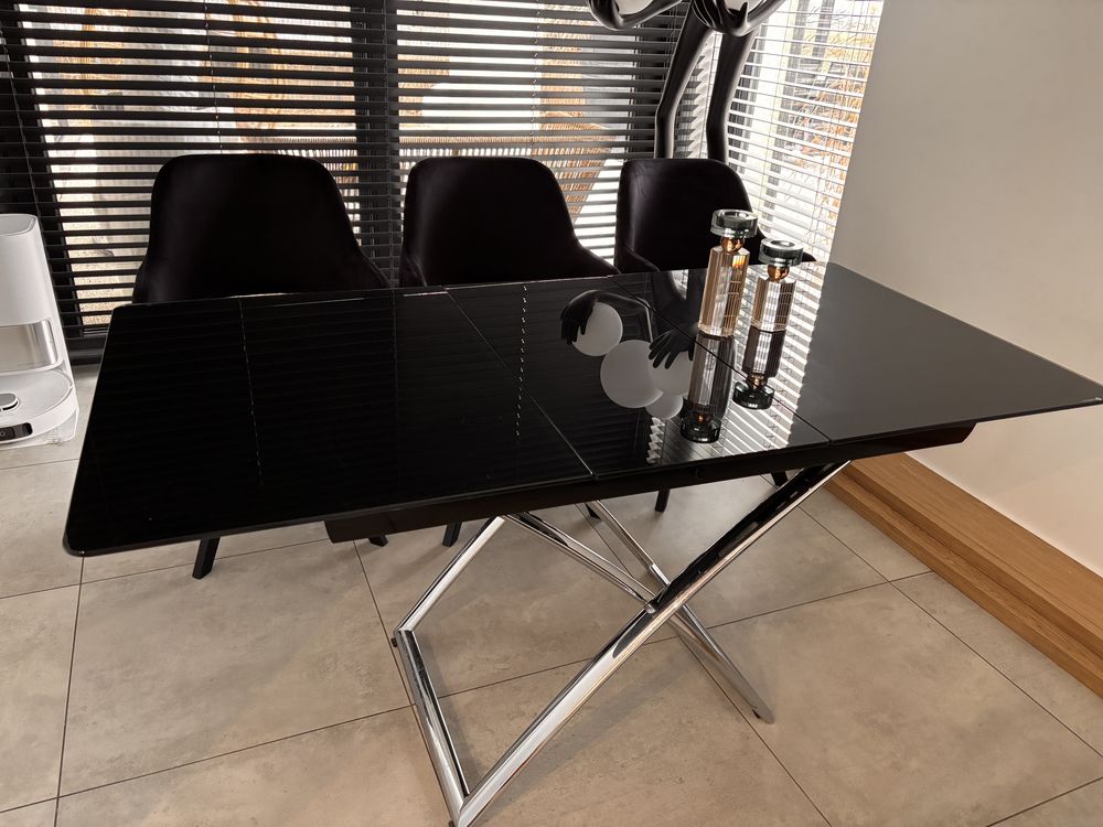 PROMOCJA. Włoski stolik, stół CALLIGARIS MAGIC J hartowane szkło ITALY