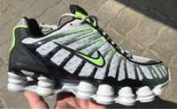 Nike Shox TL Wolf Grey Lime Blast серо зелёные