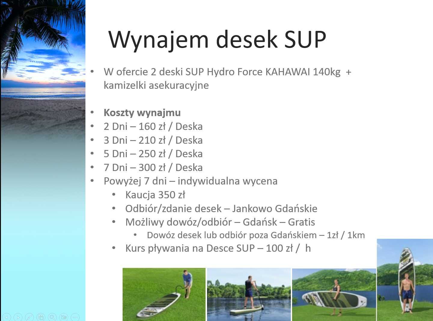 Wynajem, wypożyczalnia Desek SUP Paddle Board BESTWAY HF KAHAWAI 140kg