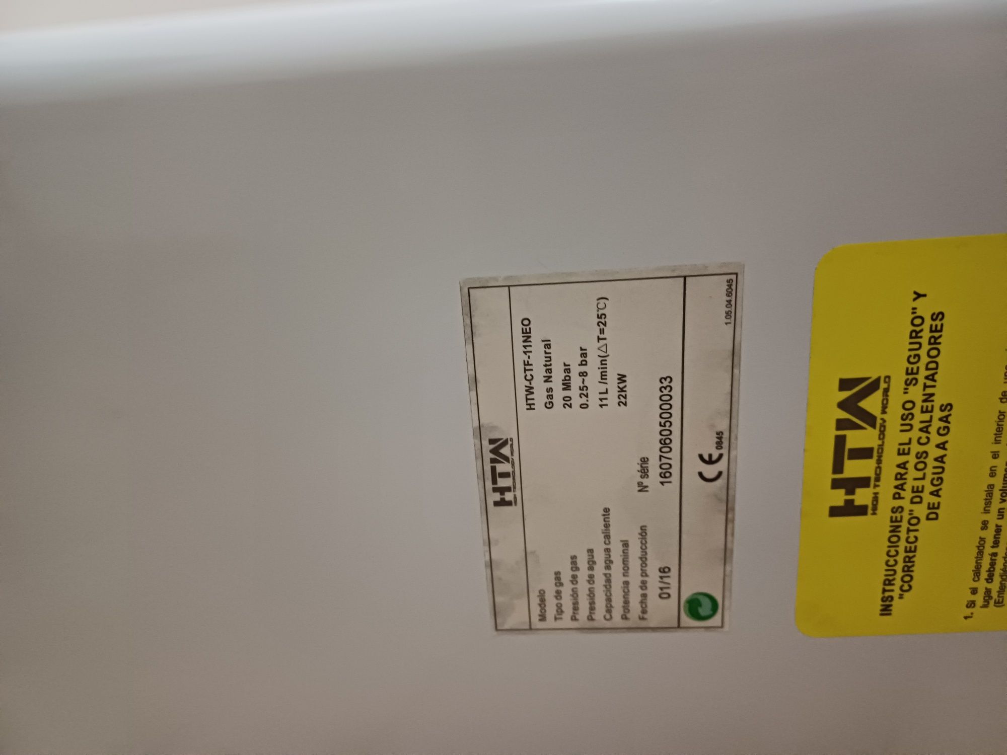 Esquentador HTW gás natural