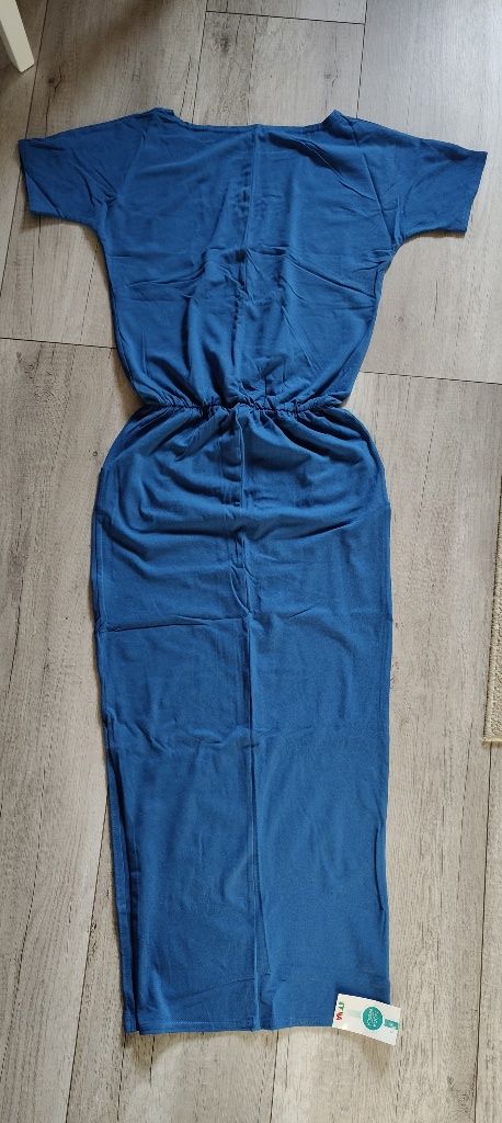Niebieska maxi sukienka damska 36/38