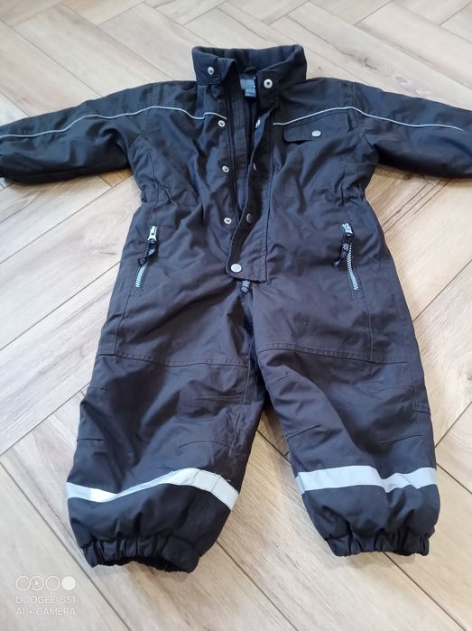 Kombinezon zimowy, dziecinny, chłopięcy, brązowy H&M róż.92