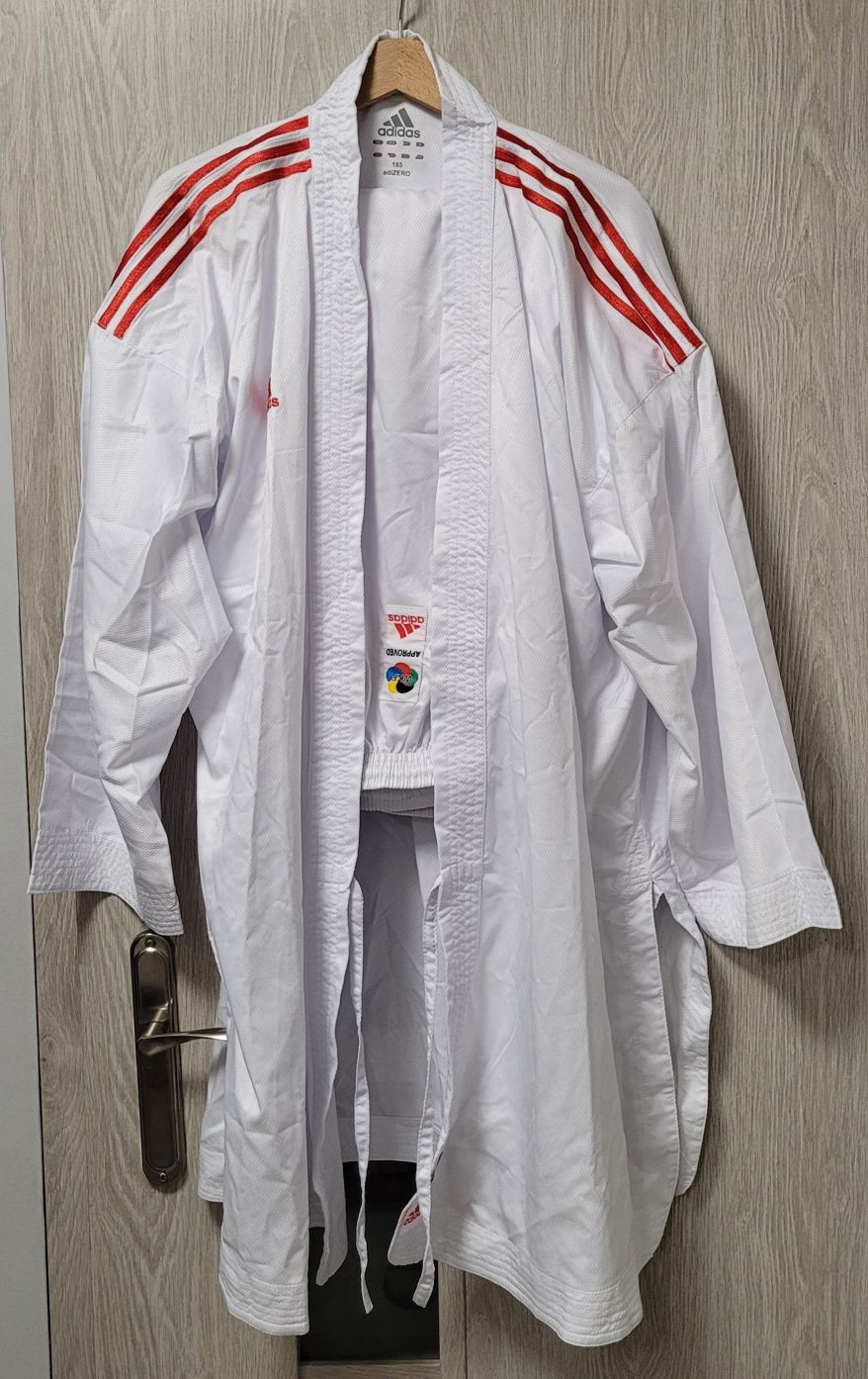Karatega kimono adidas Adizero 2.0 WKF approved użyte raz lampasy 185c