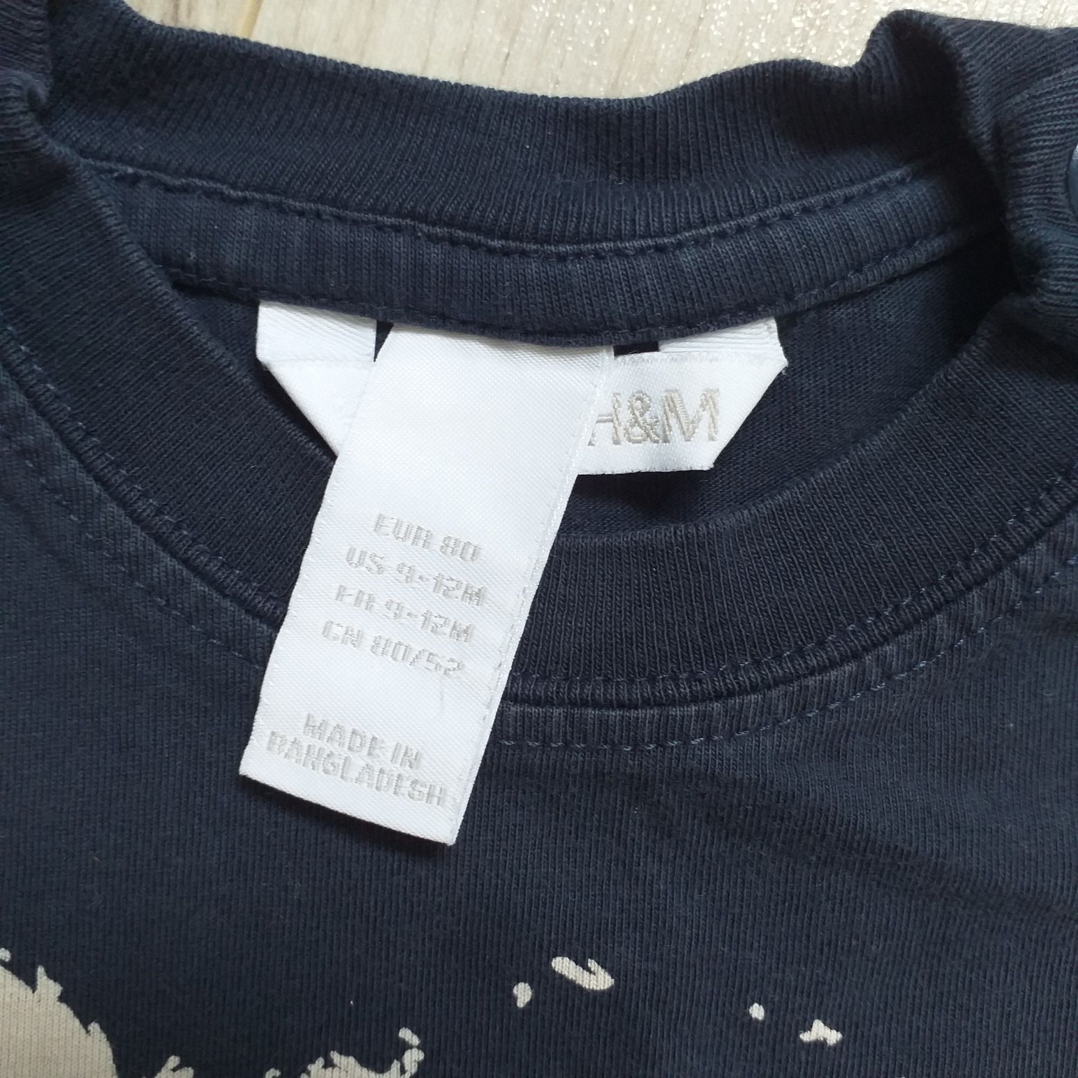 Bluzka koszulka t-shirt H&M rozmiar 80, 9-12 miesięcy