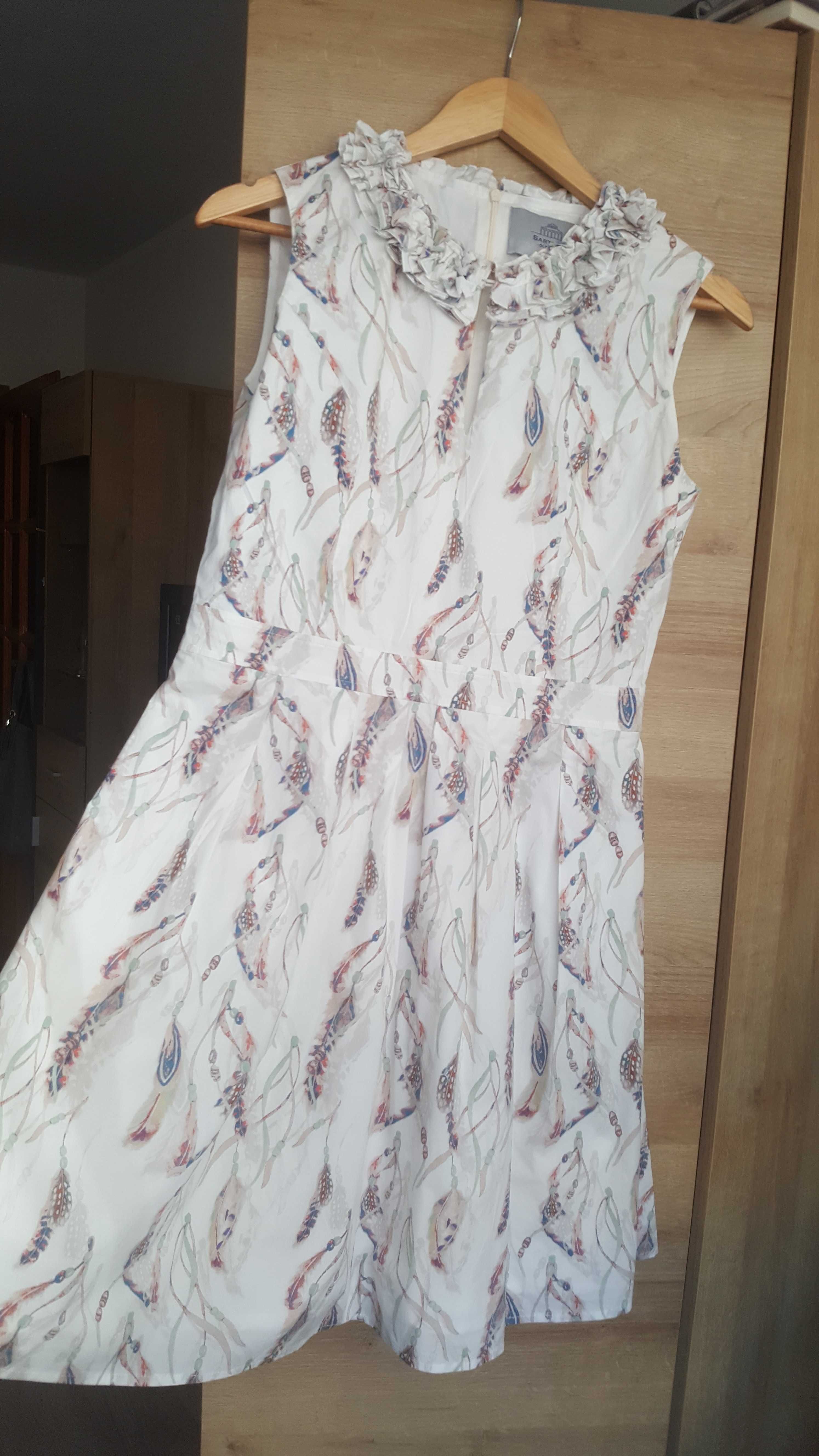 Sukienka letnia bez rękawów włoska oryginalna SARTORIA rozm. 38 M