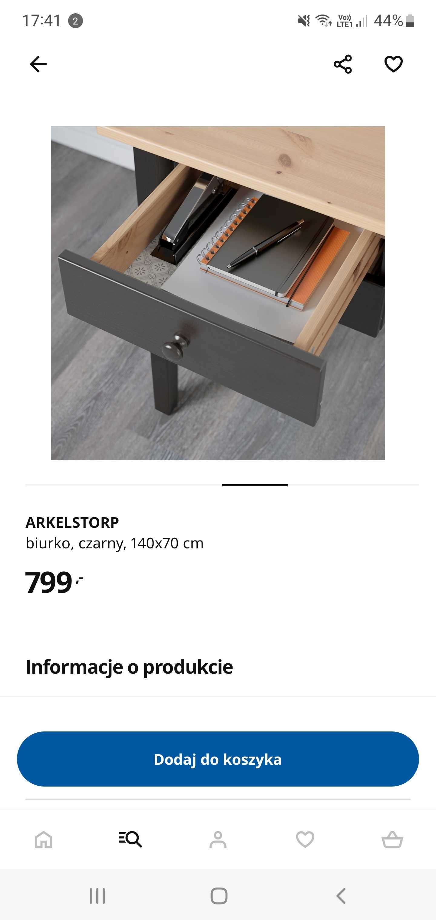 Biurko IKEA Arkelstrop