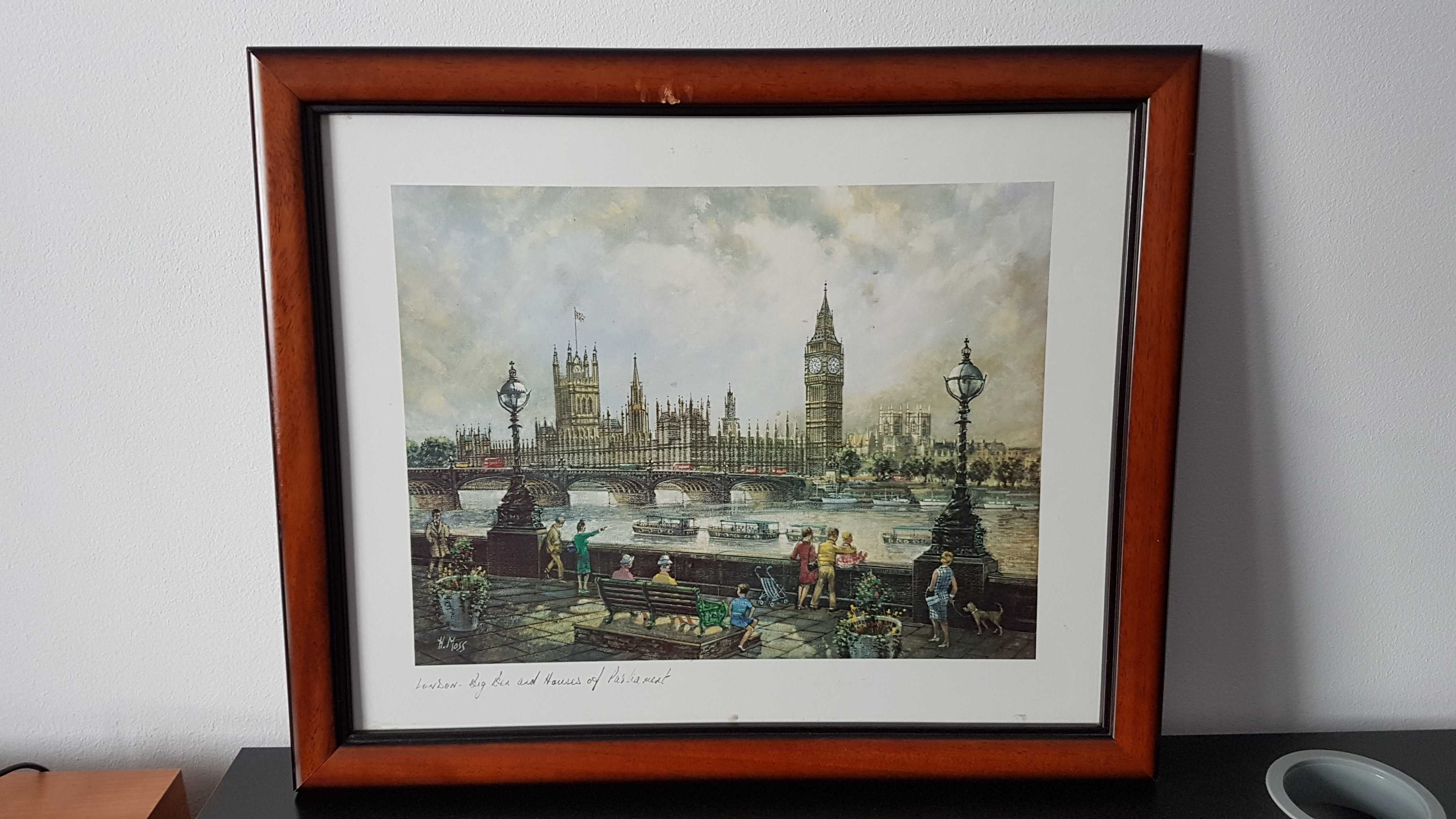 2 Quadros de Londres - Big Ben & Trafalgar square de H. Moss
