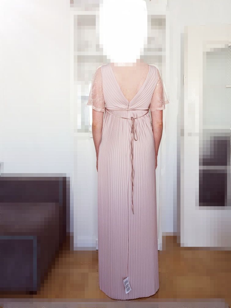 Sukienka ASOS Design 36 plisowana ślub wesele druhna świadkowa ciążowa