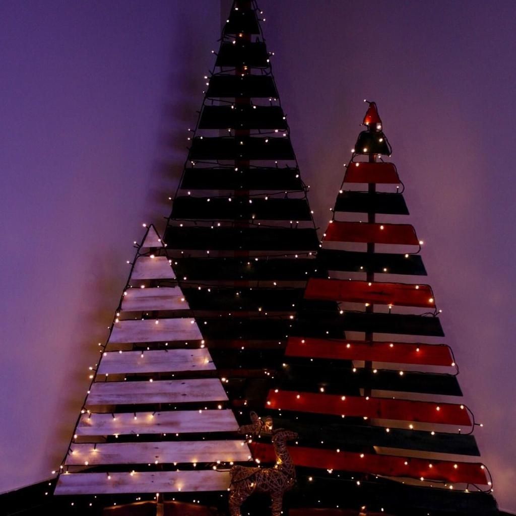 Conjunto de 3 árvores de Natal