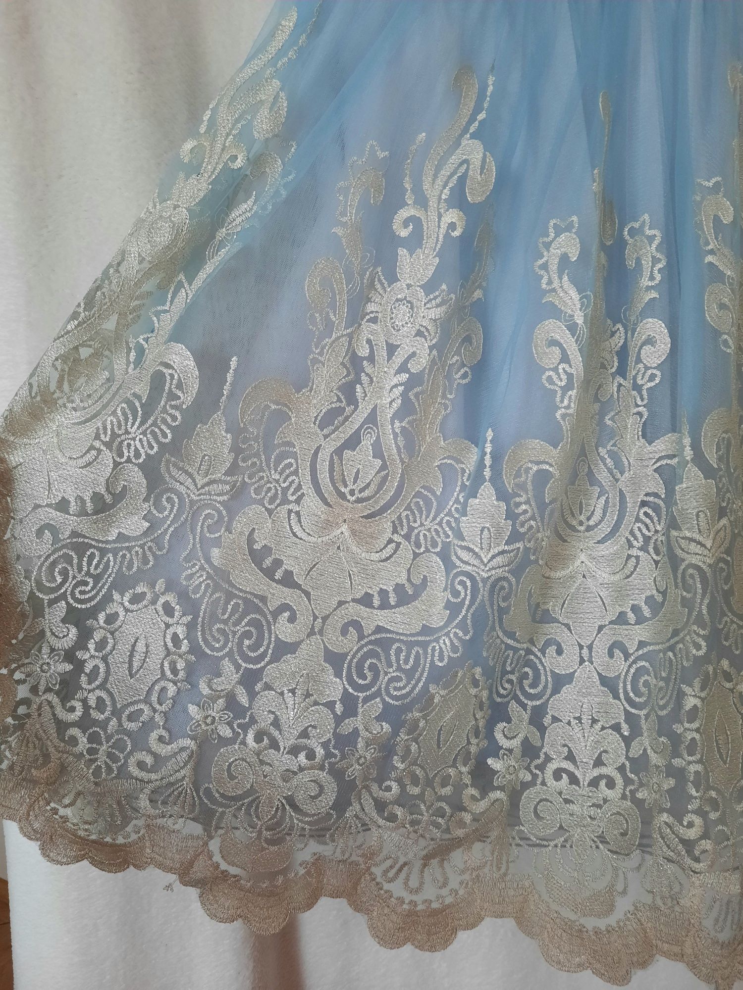 Elegancka koronkowa tiulowa sukienka na wesele L  księżniczka