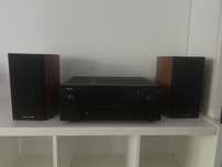 Amplituner denon + glośniki wharfedale