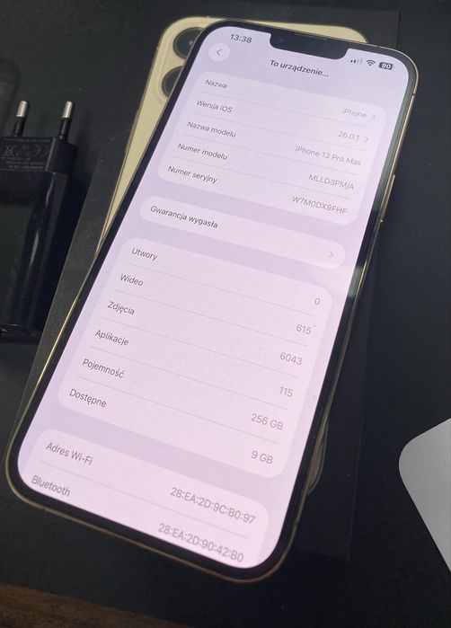 iPhone 13 Pro Max Złoty 256GB Bez Simlocka - Idealny - Zestaw - iDream