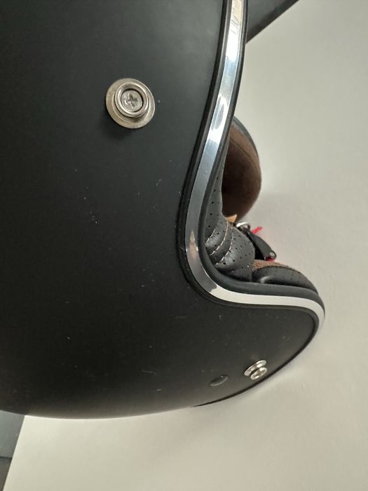 Capacete mota aberto ORIGINE preto + óculos removíveis