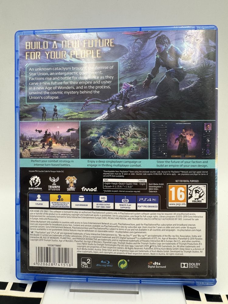 Age of Wonders Planetfall Ps4 Gwarancja