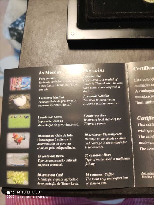 Moedas 2003 de antiga colônia TIMOR