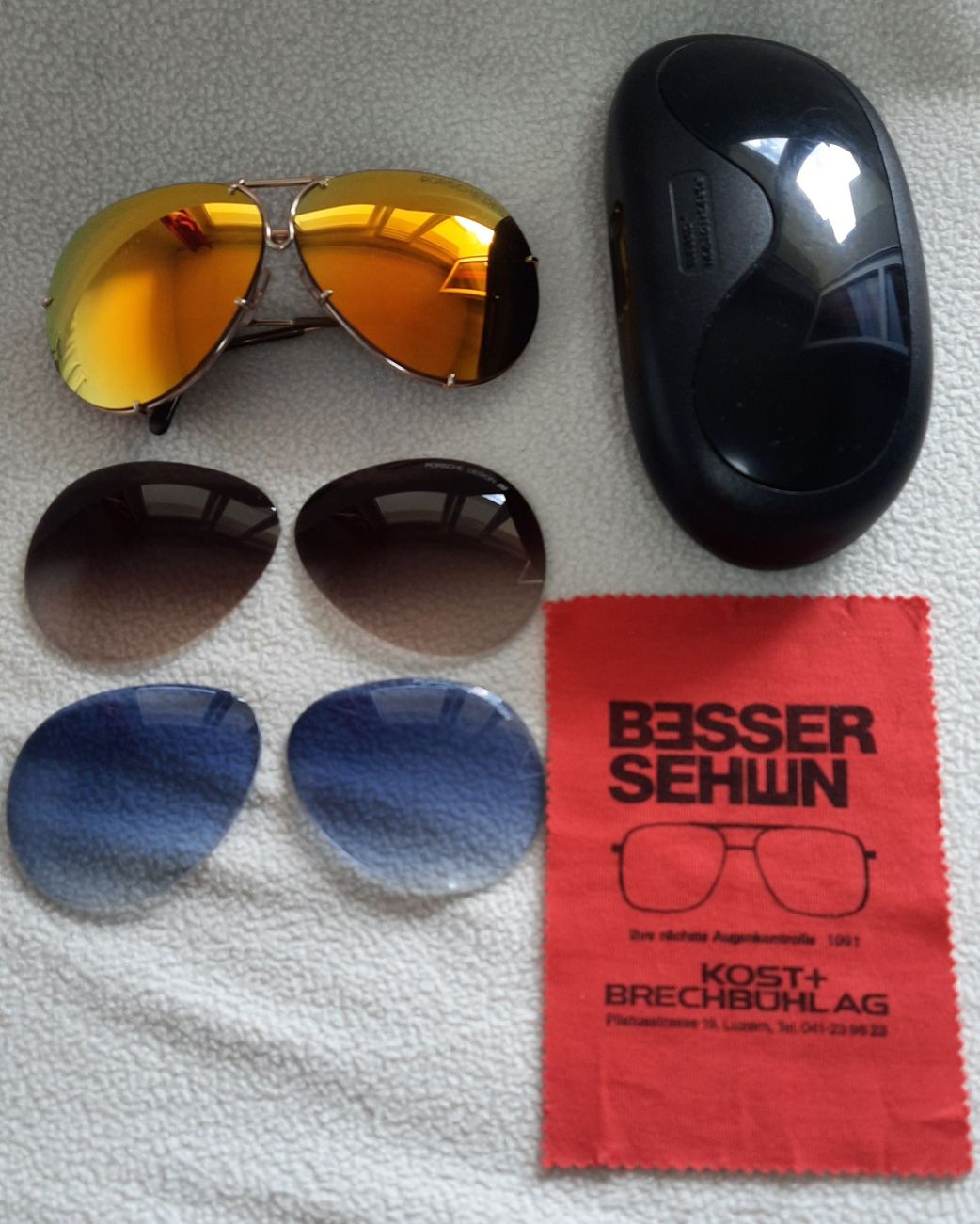 Porsche Design by Carrera 5623 Gold Złote okulary przeciwsłoneczne